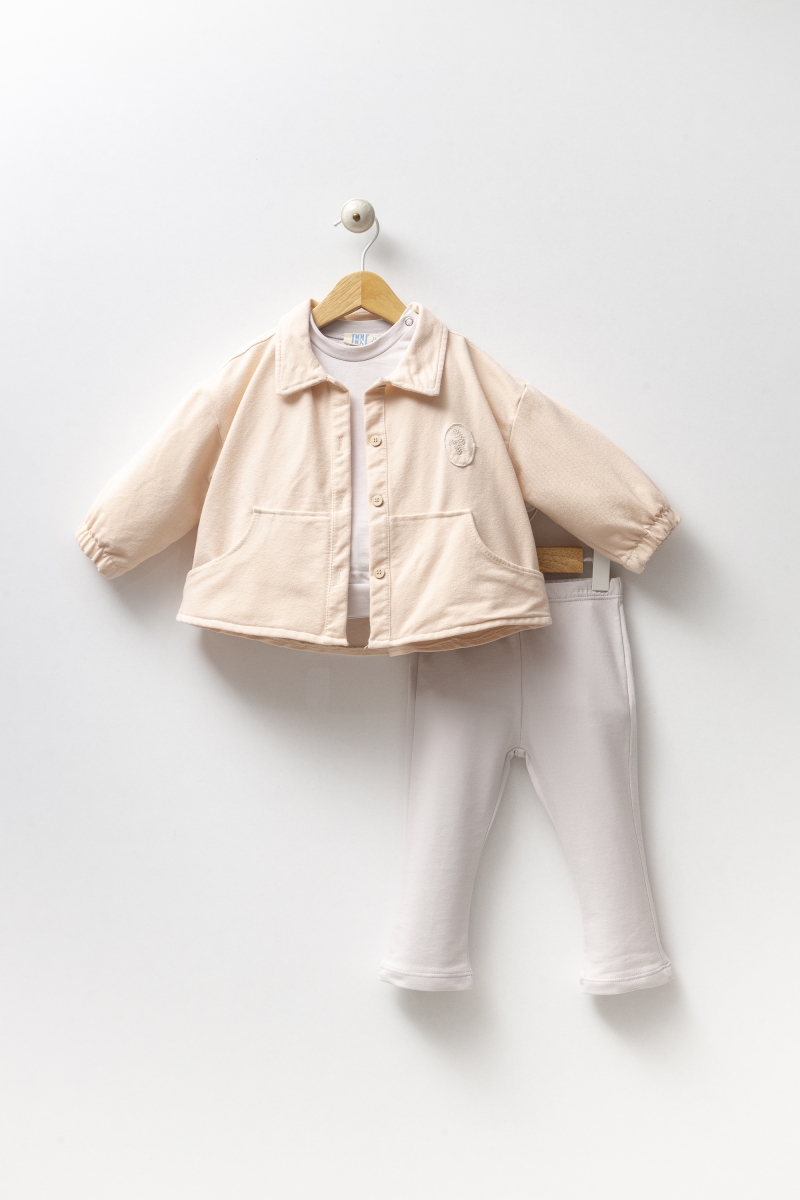 NOYNOY KıZ PFD CEKET SWEAT 3'LÜ TK  6-18  AY