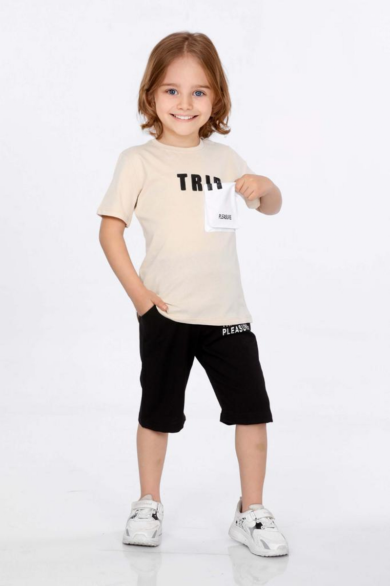  ERKEK TRİP BASKILI PENYE TAKIM 9-12  YAŞ